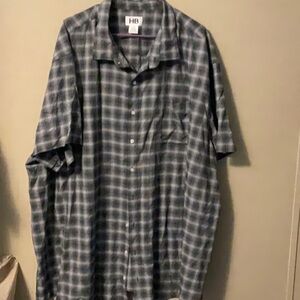 HBCali Gray and Black Casual Button Down Shirt